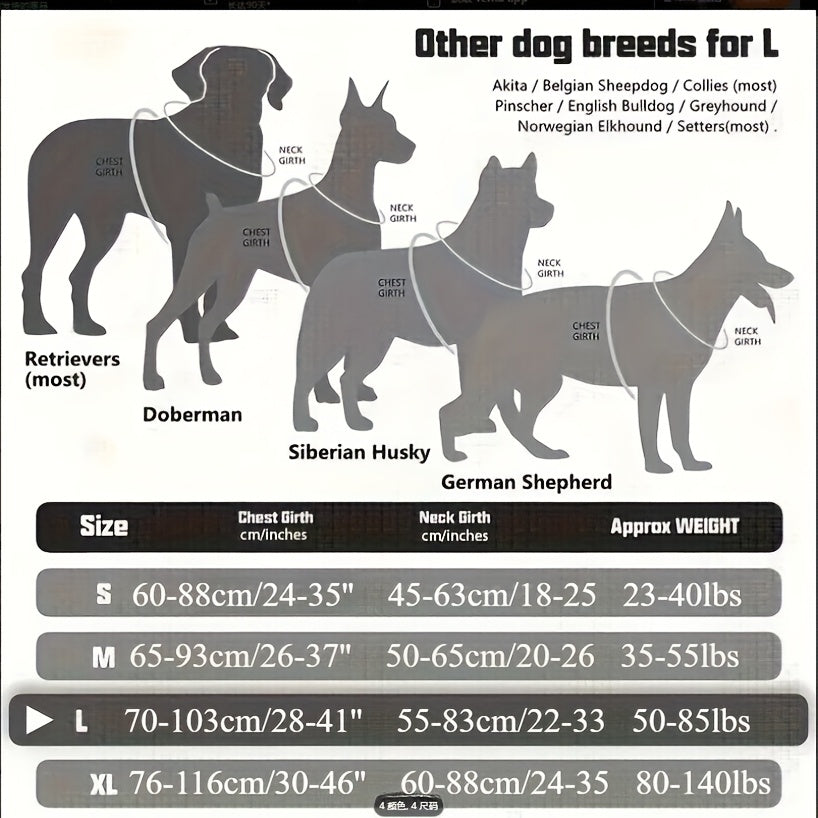 Tactical Dog Harness for Training & Service Dogs, S/M/L/XL, Black, Dark Violet, Khaki, Grey, Yellowish-Brown – No-Pull Dog Harness Military Style Reflective - product image 2