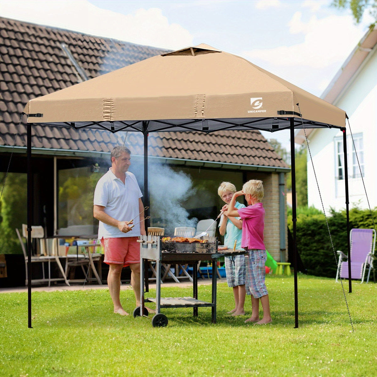 10x10 Canopy Replacement Top Cover for Straight Leg Tents | Waterproof Pop-Up Canopy Top for Camping, Outdoor Events & Backyard (Top Cover Only) | Ventilation Ports, Instant Shade, 11 Color Options