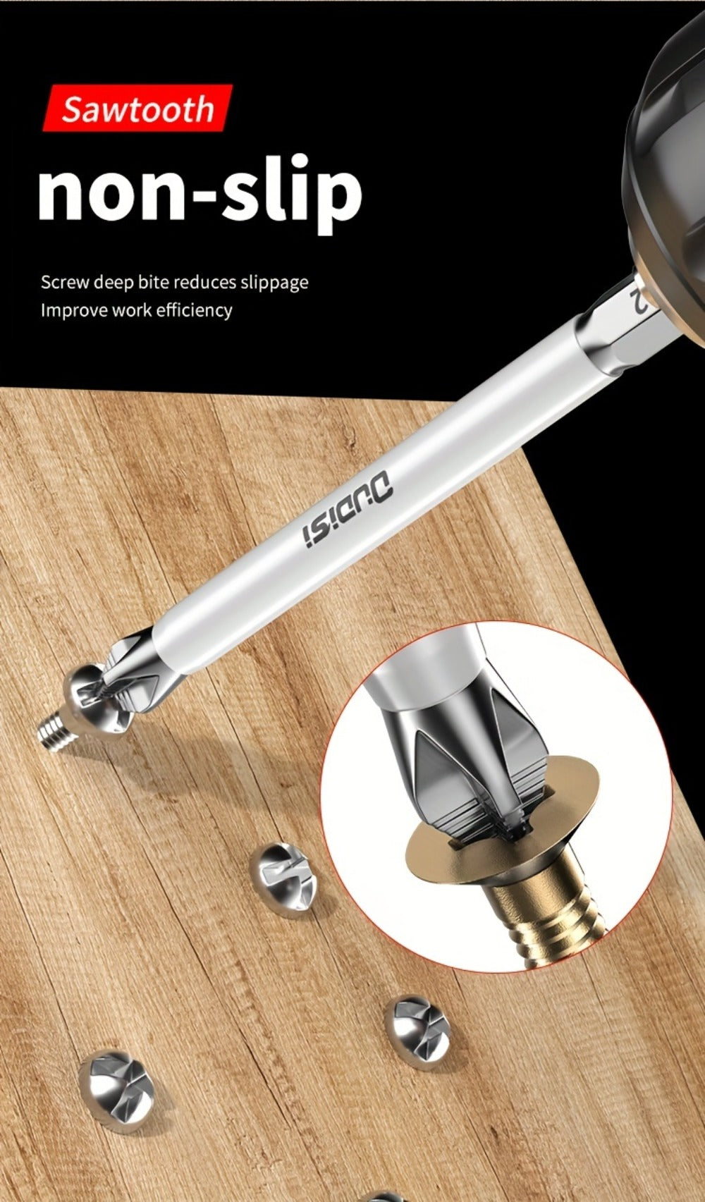 Magnetic Screwdriver Bits Set 6pcs, Phillips Cross Drill Bits with High-Strength Impact Resistance & Non-Slip Design, Electric Screwdriver Bit Kit 25 50 65 70 90 150mm for Power Dr - product image 12
