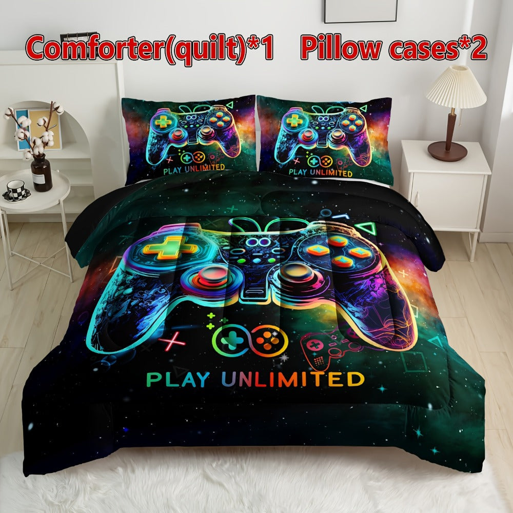 Kids Comforter Set 3 Piece Soft Breathable Quilt with 2 Pillowcases - Digital Print Bedding Set for Bedroom Dorm, Twin Full Queen King, Boys Girls Bed Set - product image 2