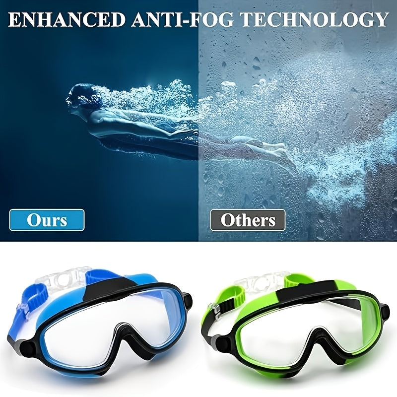 HD Swim Goggles Set 2-Pack – Adjustable Fit for Beginner & Training – Anti-Fog, Leak-Proof Silicone, Includes Earplugs & Nose Clips - product image 2