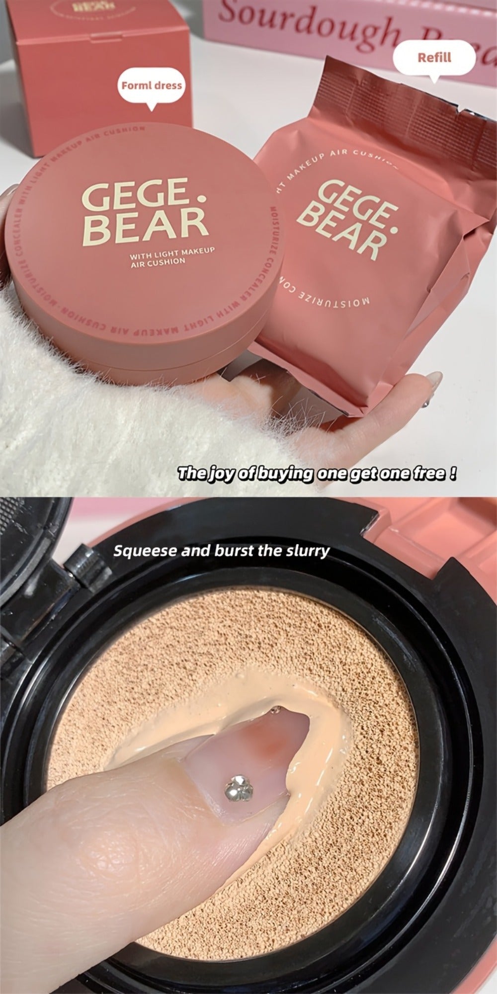 Oil Control Cushion BB Foundation with Replacement Core – Waterproof Sweatproof Invisible Pore Coverage, Moisturizing Lightweight Buildable Natural Finish for All Skin Types, Ivory - product image 12