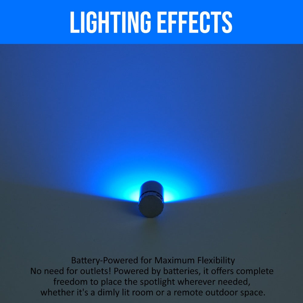Mini Spotlight Battery Operated LED 20 Pack - Cordless Miniature Spot Lights for Artwork, Paintings, Jewelry, Display Cases, Handicrafts, Models & Puzzles (Green / Red / RGB / Blue - product image 9