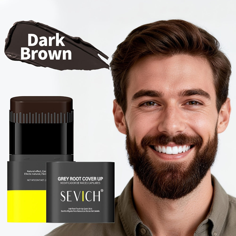 Beard Dye Pen 2-in-1 Waterproof Color Stick for Men — Sevich Instant Gray Coverage Washable Beard Hair Filler Pen with Brush Natural Finish for Mustache & Sideburns 3 Shades - product image 5