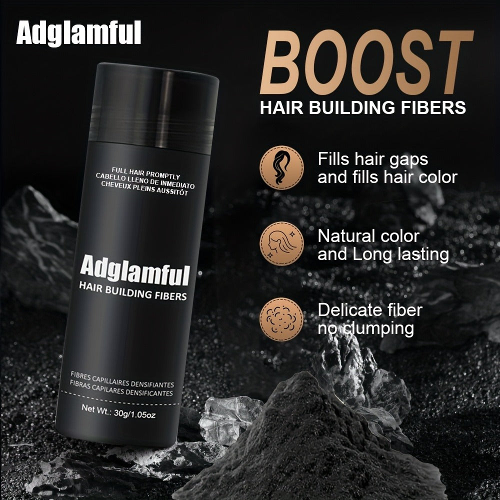 Hair Building Fibers 30g Large Size - Instant Thinning Hair Concealer for Volume, Thickness & Hairline Coverage | Natural Look | Unisex for Men & Women | Black & Dark Brown - product image 8