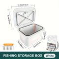 Waterproof Marine Storage Box | Sealed Lid Embedded Storage Container for Bait, Fishing Gear & Tools | ABS Flush Mount Boat Console Organizer 14.76” x 10.63” x - product image