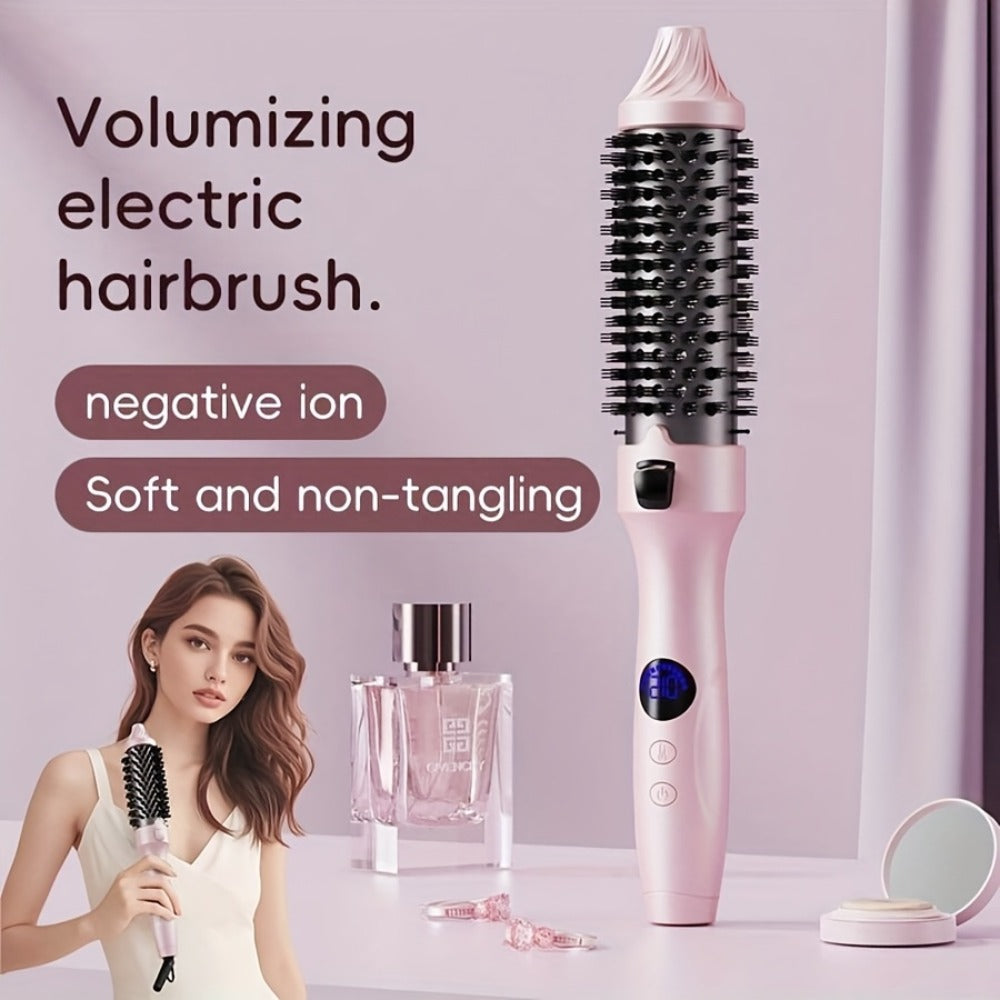 2-in-1 Hot Air Brush Straightener & Curler with Negative Ion Technology – Frizz-Free Blowout Brush with Adjustable Temp Control, Lightweight Travel Hair Styling Tool for All Hair T - product image 12