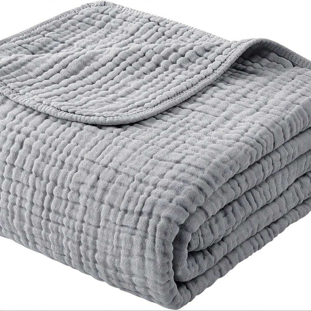 Morandi Cotton Muslin Blanket 6-Layer – Soft Gauze Throw for Couch & Bed, Lightweight Breathable All Season, Machine Washable, 6 Colors - product image 10