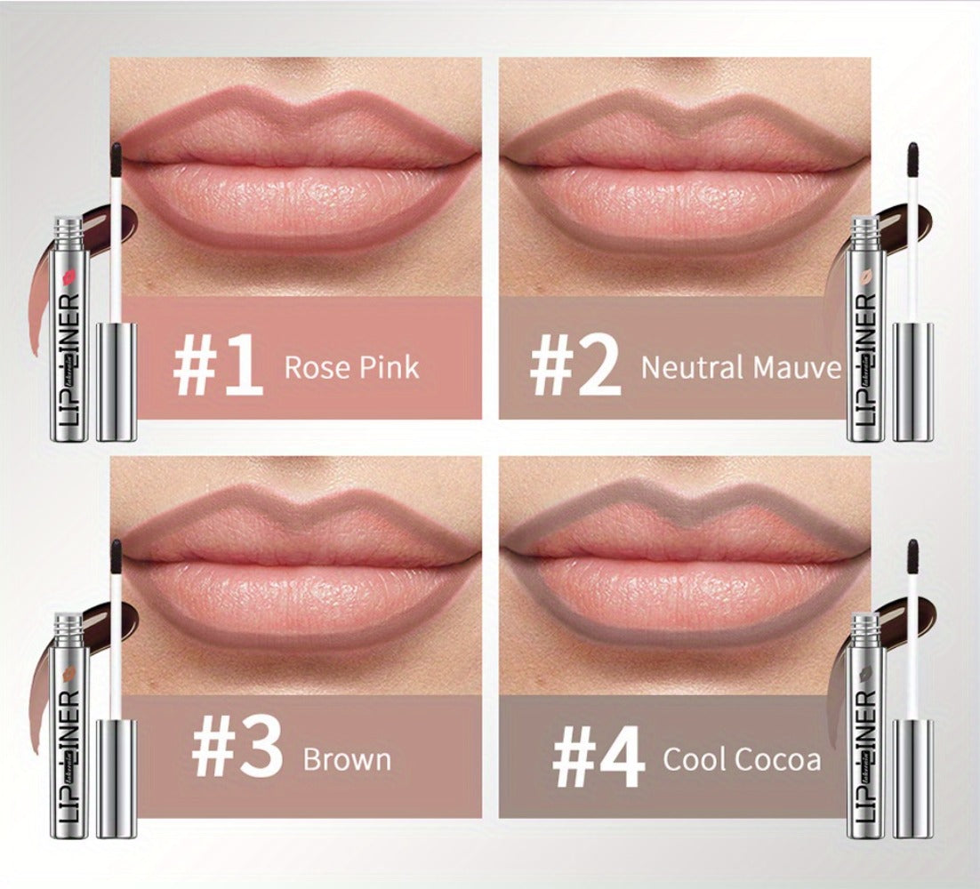Lip Stain Pen Set 4 Colors 2-in-1 Lip Liner & Lip Tattoo — Waterproof Smudge-Proof Transfer-Resistant Matte Finish, Natural Acid Formula Long-Lasting All-Day Wear Lip Color for All - product image 12