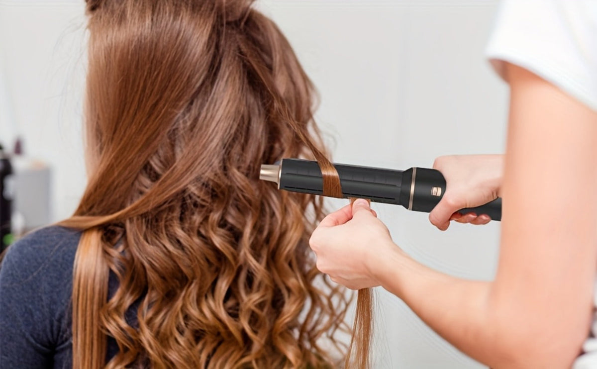 5-in-1 Hot Air Brush Negative Ion Hair Styler Blow Dryer Curler Straightener Volumizer Frizz Control Smooth Finish Multi-Function Styling Brush All Hair Types Women Black Grey Pink - product image 13
