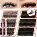 708Pcs Mixed Density Lash Clusters Kit 8-16mm 30D-100D Mega Volume with Glue Tweezers & Brush – Soft Reusable DIY Cluster Lashes for Natural to Dramatic Salon-Style Eye Makeup at H - product image 13