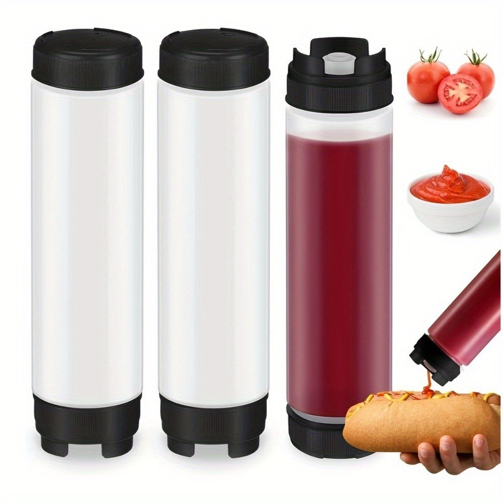 Squeeze Bottles Set of 3 Leak-Resistant Wide Opening Sauce Dispenser Transparent - product image 11