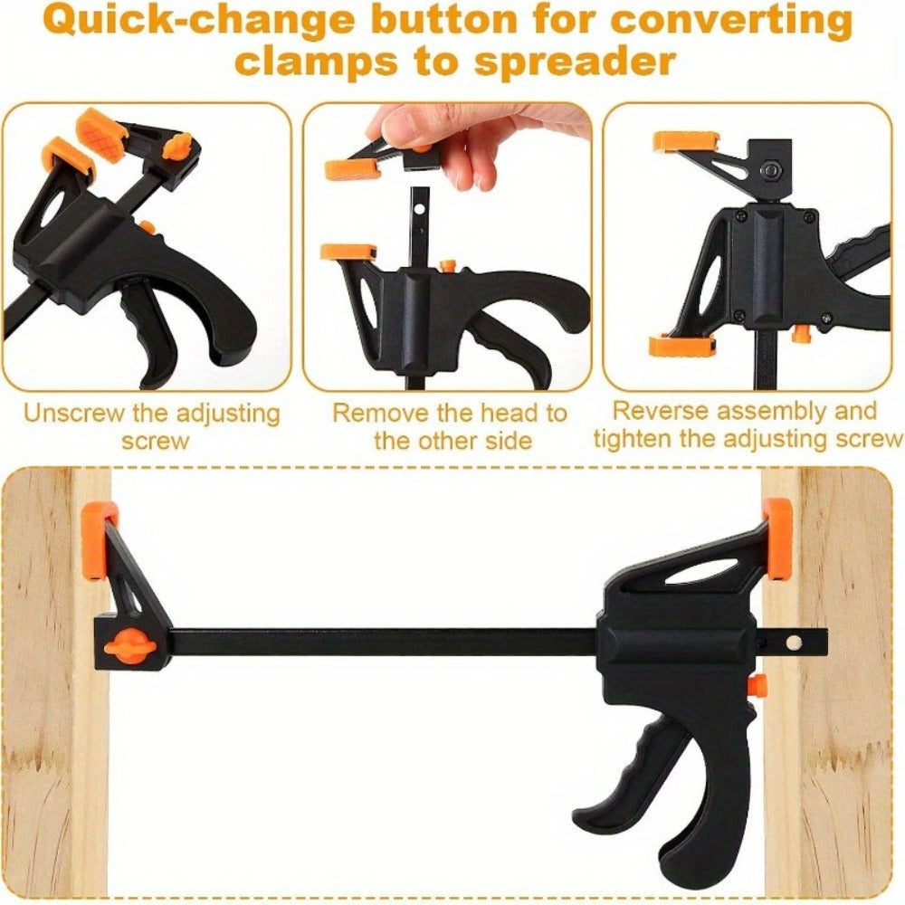 F Clamp Woodworking Quick Clamp Set Ratcheting Bar Clamp with Trigger Handle for Wood Glue DIY Projects - product image 7