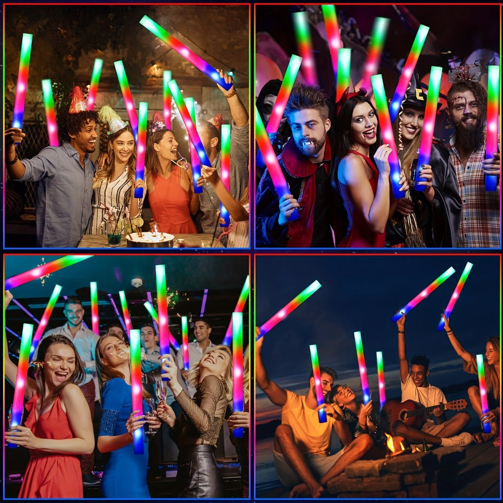 LED Glow Sticks Party Set – Foam Glow Sticks with 3 Light Modes, Glow Glasses, Headbands & Finger Lights for Rave, Wedding, Birthday, Concert, Halloween, Christmas & New Year Party - product image 16