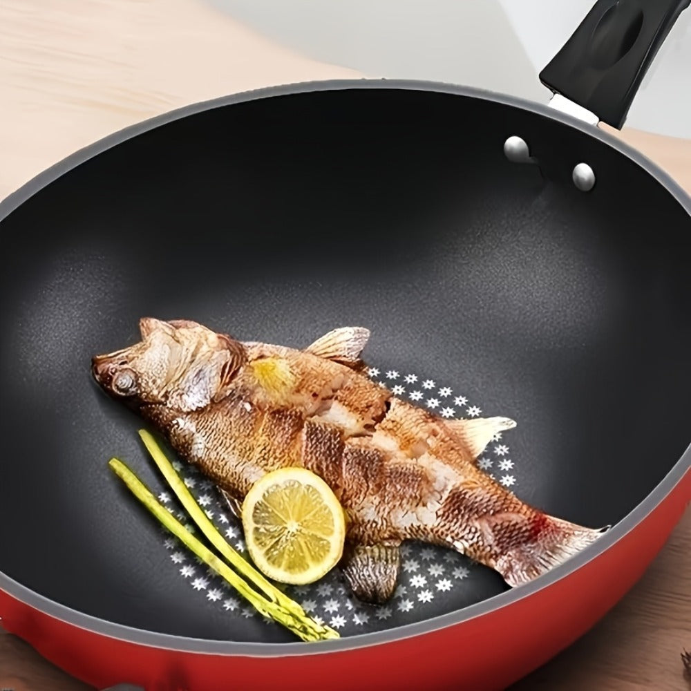 German Diamond Non-Stick Stir Fry Pan - Rice Stone Coating Smokeless Flat Bottom Wok for Induction Cooker Gas Stove, Multi-Purpose Household Frying Pan - product image 5