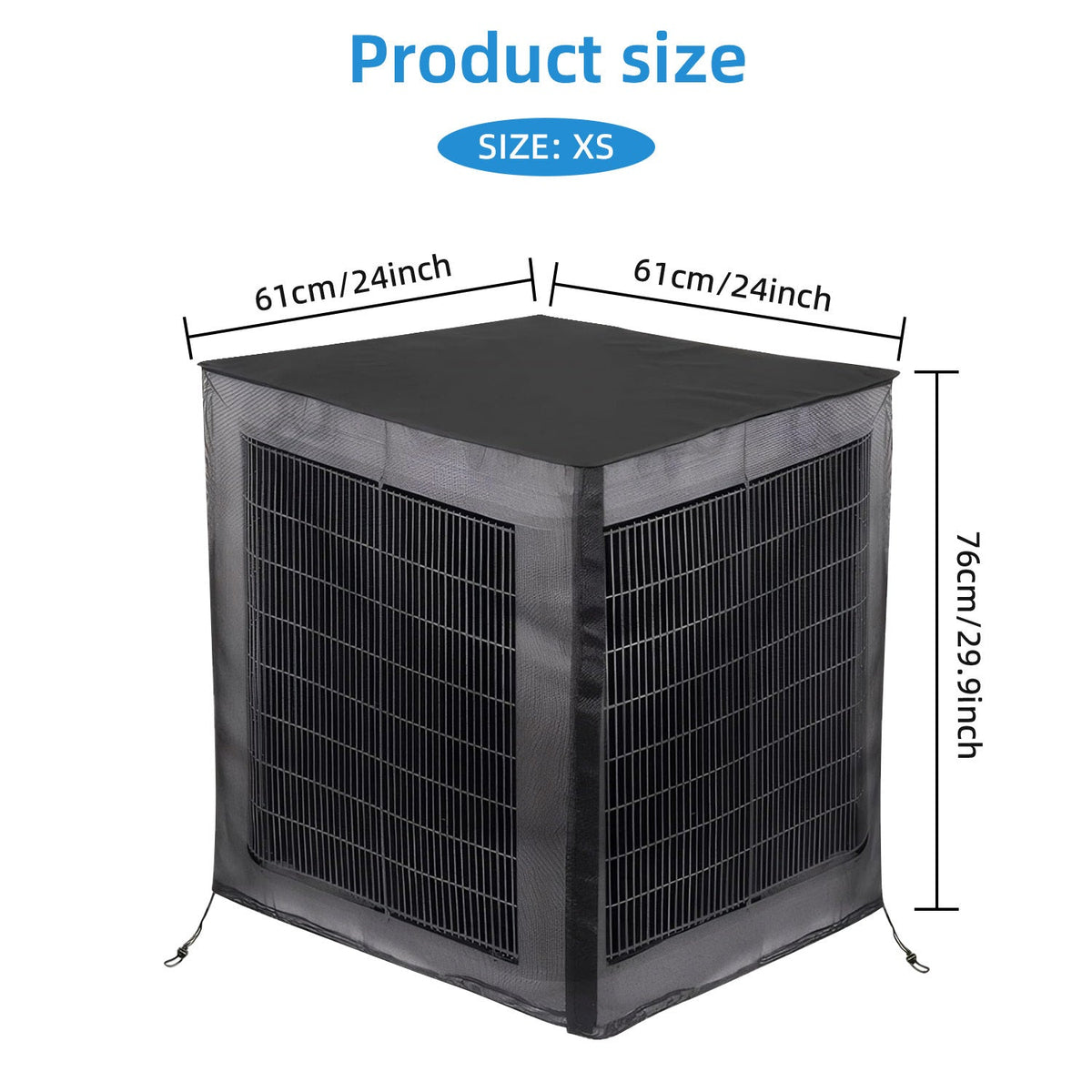 Outdoor AC Unit Cover Heavy Duty Waterproof Central Air Conditioner Cover with Mesh Vent Adjustable Straps UV Rain Snow Debris Bug Leaf Protection XS M L - product image 15