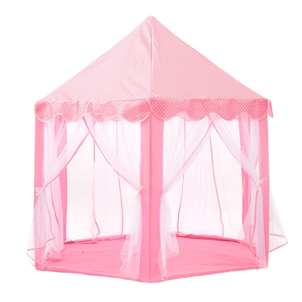 Pink Princess Hexagon Play Tent for Girls Indoor Dream Castle with Gauze Curtain Reading Corner Secret Base Kids Room Decor Pretend Play Birthday Gift Toddlers - product image 3