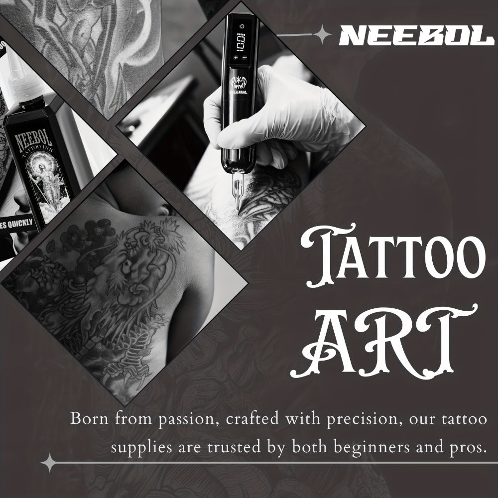 Cordless Tattoo Pen Machine Neebol Wireless Rotary Tattoo Gun with LCD Screen Display Lightweight Upgraded Design Cartridge Needle Compatible for Beginners & Professional Tattoo Ar - product image 14