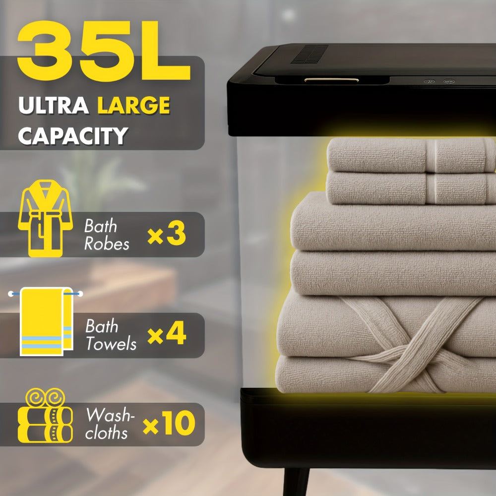 Electric Towel Warmer 35L Large Capacity Foldable Blanket Warmer with Timer & Drying Mode – Fast Heating Towel Bucket for Bathroom, Spa & Salon, Includes 6 Tablets, White - product image 5
