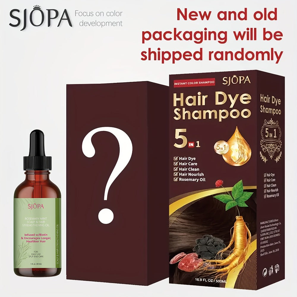 Hair Color Shampoo 5-in-1 Instant Gray Coverage Color Dyeing Conditioner 16.9oz – SJOPA No Ammonia Safe Natural Formula 12 Shades Unisex Men Women - product image 8