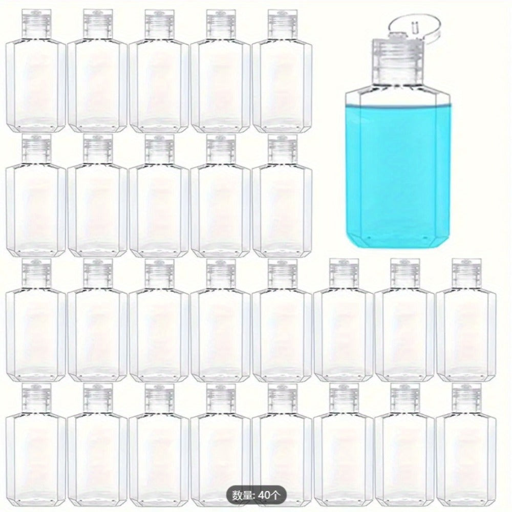 TSA Approved Travel Bottles 2oz Flip Cap 40 Pack Clear Plastic Refillable Squeeze Containers for Hand Sanitizer Shampoo Conditioner Soap Toner Lotion Travel Size Toiletry Bottles - product image 7