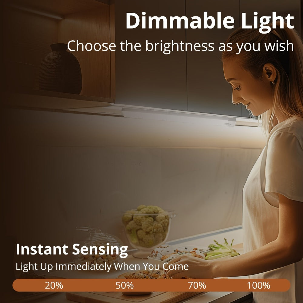 Motion Sensor Cabinet Light 3-Pack – 3-Color Temperature Dimmable Under Counter Closet Light, Wireless Magnetic USB Rechargeable for Kitchen, Wardrobe, Stairs, Hallway & Vanity (11 - product image 11