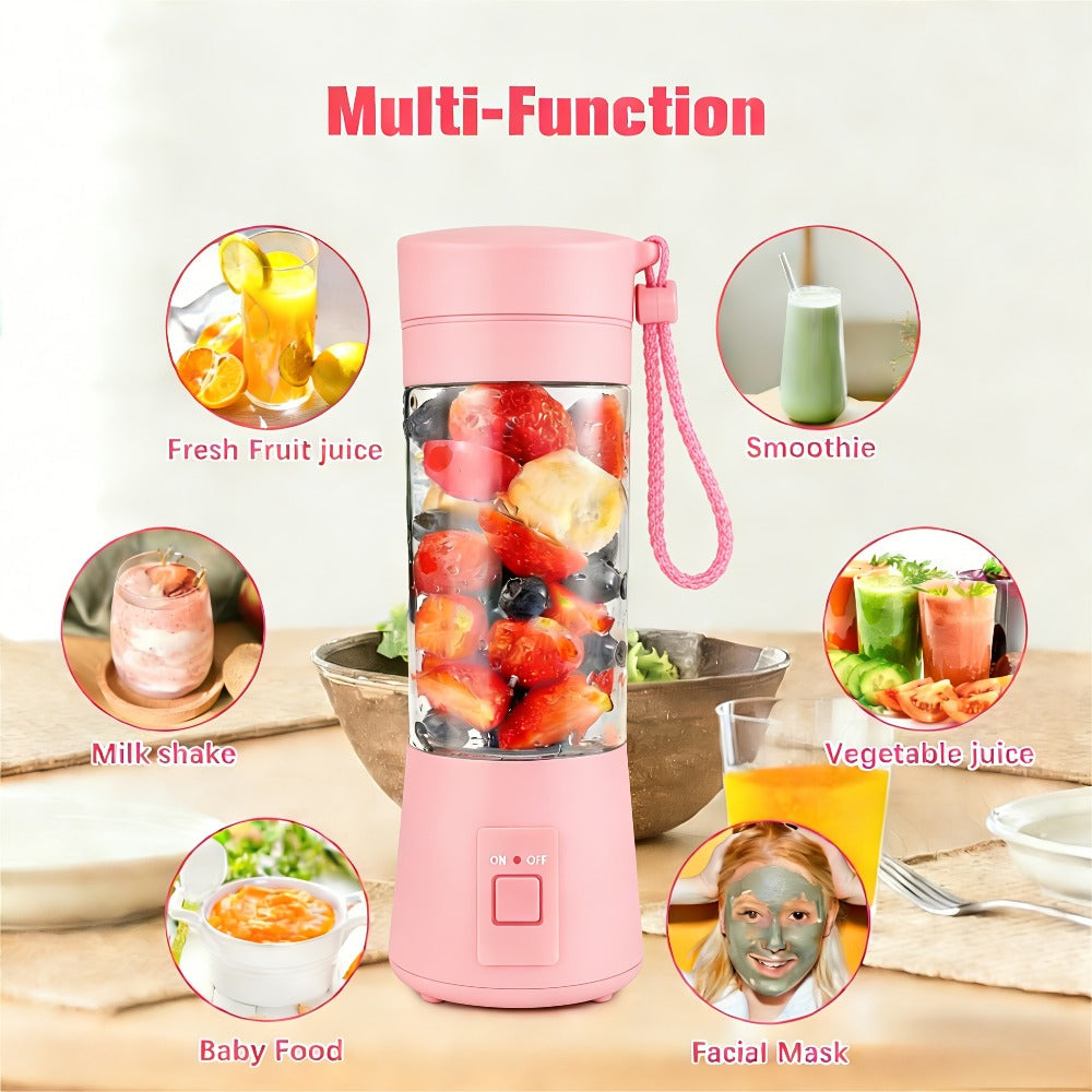Mini Blender USB Rechargeable 380ml - 6-Blade 22000RPM High-Speed Portable Blender Cup, 304 Stainless Steel, Self-Cleaning, for Smoothies, Shakes & Protein Drinks, Home, Office & T - product image 3