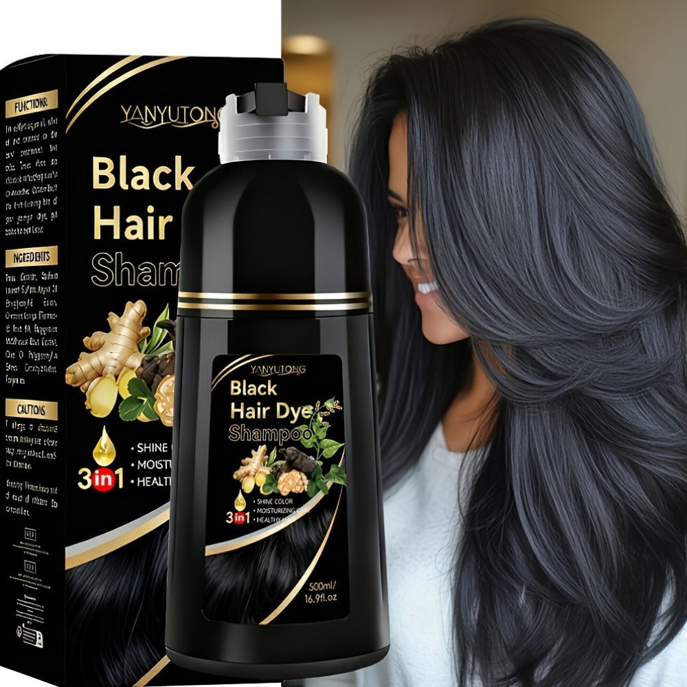Ammonia-Free Herbal Hair Color Shampoo 3-in-1 Colors in 15 Minutes Lasts 30 Days - Semi Permanent Gray Coverage Moisturizing Cleansing Black Dark Brown Chestnut Brown Red for Women - product image 8