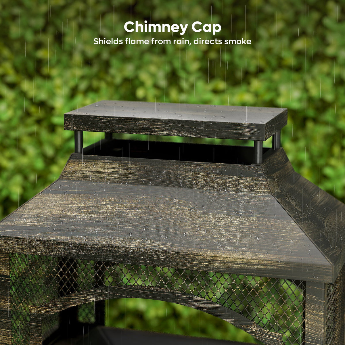 Outdoor Fireplace | Wood Burning Metal Patio Garden Deck Backyard - product image 2