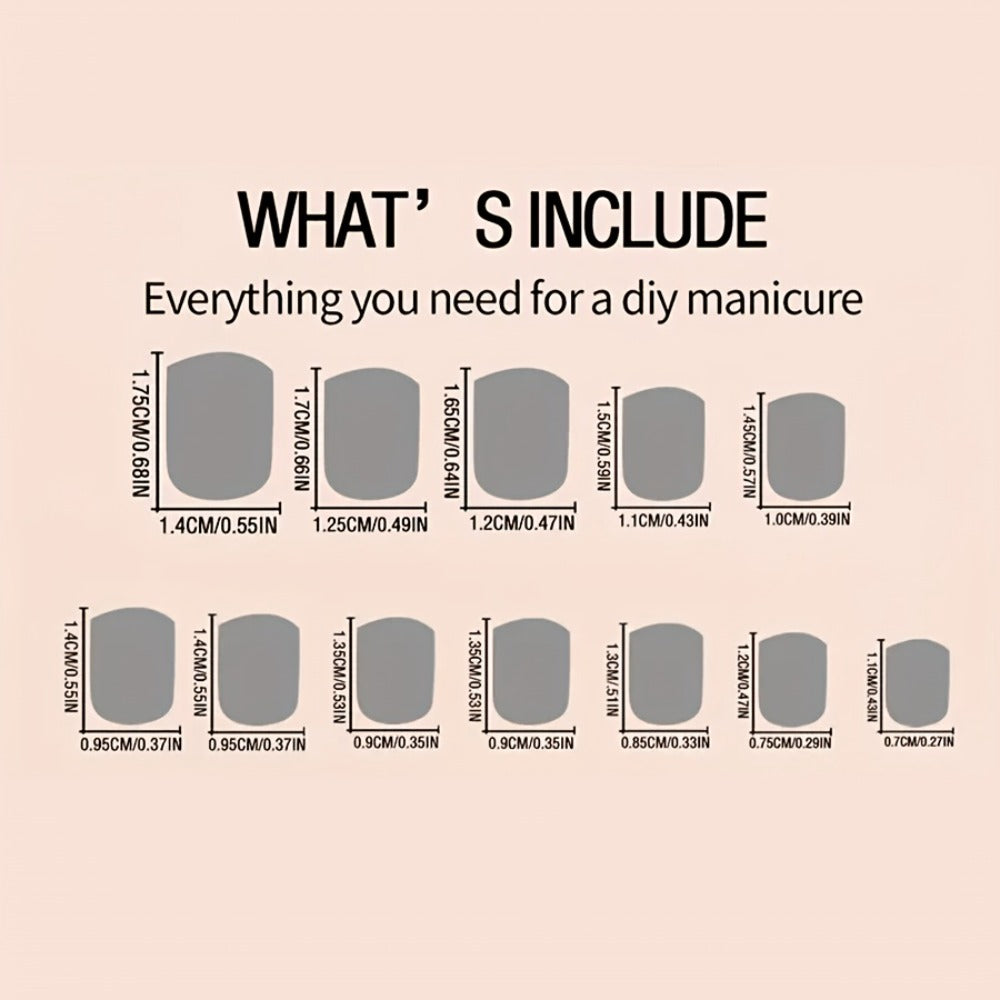 Assorted Press On Nails 576 Pieces Mega Set – Square Almond Oval Ballerina Shapes Short Medium Long Lengths Glossy Removable Fake Nails for Women Girls Mix & Match Nail Designs - product image 4
