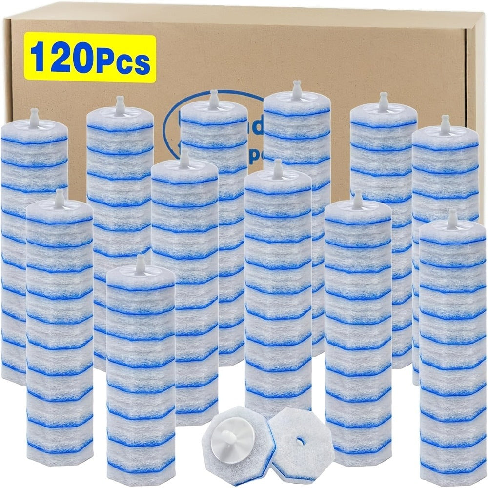 Disposable Toilet Wand Refills 120 or 58 Count Compatible with Clorox ToiletWand Upgraded Fiber Deep Clean Removes Rust Scale Hard Water Stains Toilet Bowl Brush Replacement Heads - product image 3
