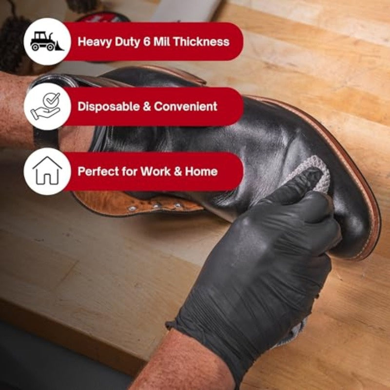 Black Nitrile Disposable Gloves, 200 Count Packaging, 6 Mils Thickness, Flexible and Form-Fitting, Chemical, Grade -Free, Maintenance Team Use - product image 10