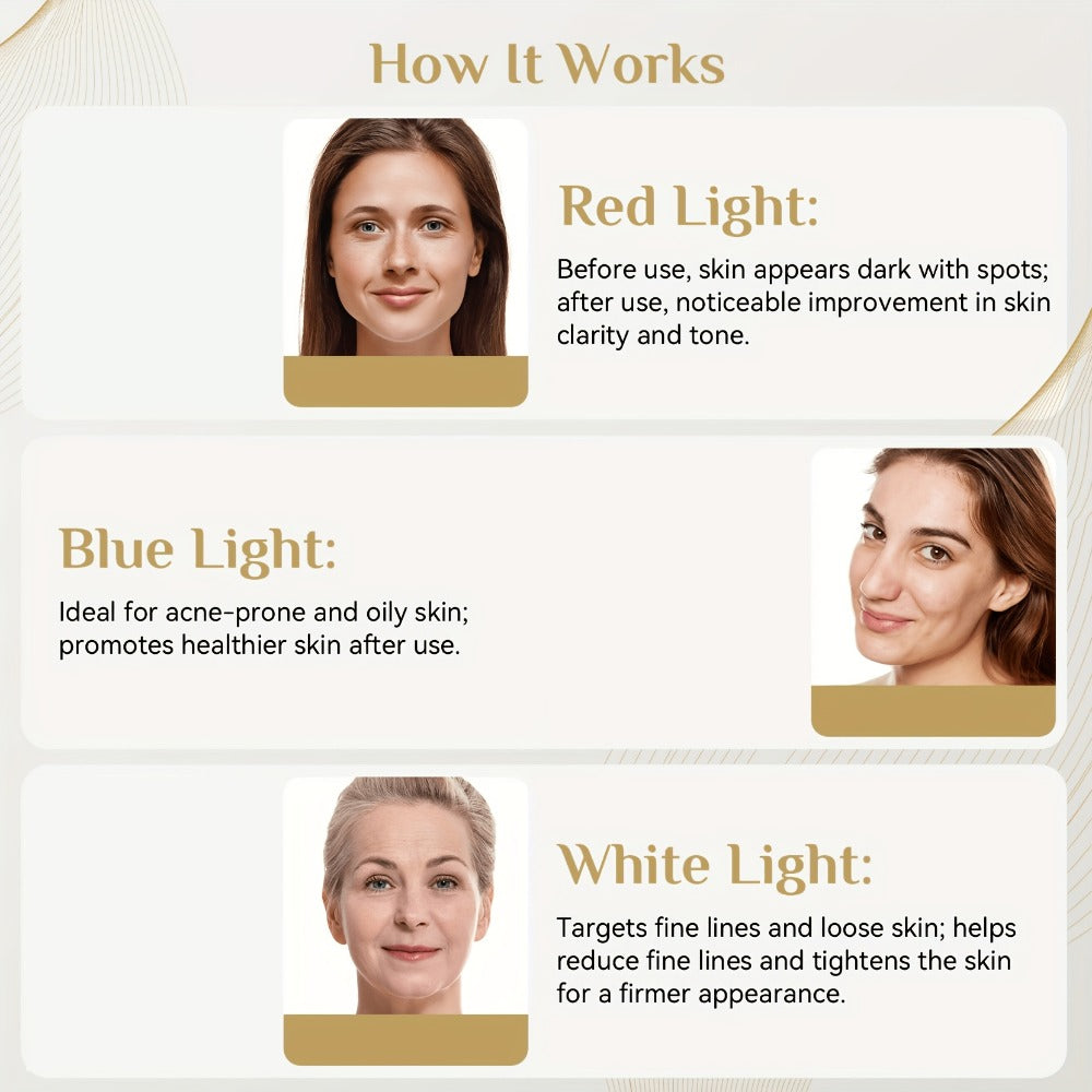 LED Light Therapy Face Mask 7 Color Red Light FDA Cleared Face and Neck Mask for Acne Whitening Anti-Aging Collagen Renewal Hydration Skin Care Home Use Rechargeable Portable - product image 5