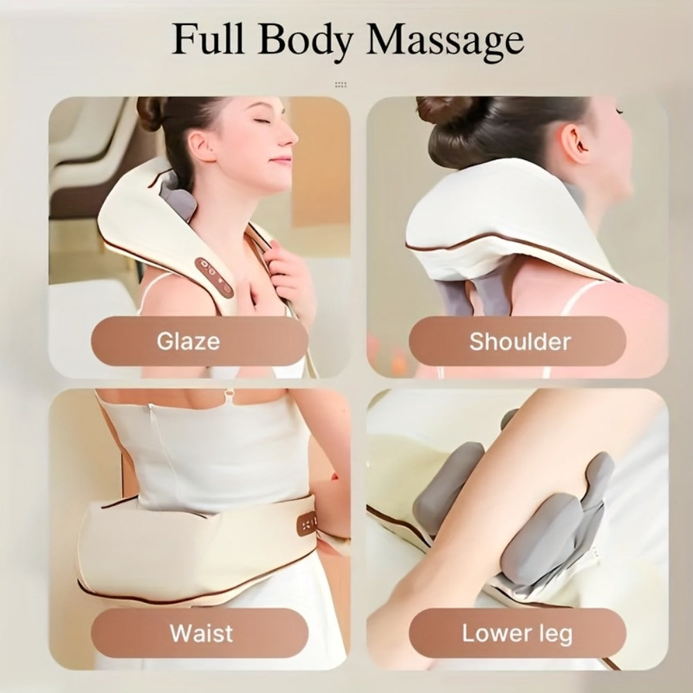 Neck Shoulder Massage Pillow 8D Deep Kneading Wireless Electric Back Massager Simulates Human Hands for Neck Shoulder Back Pain Relief Gift for Women Men - product image 9