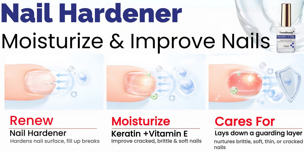 Nail Hardener for Weak Brittle Splitting Nails 2 Pack - Extra Strong Fast Drying Long Lasting White Nail Strengthener with Vitamin E Base Coat Manicure Treatment for Women Nail Car - product image 15