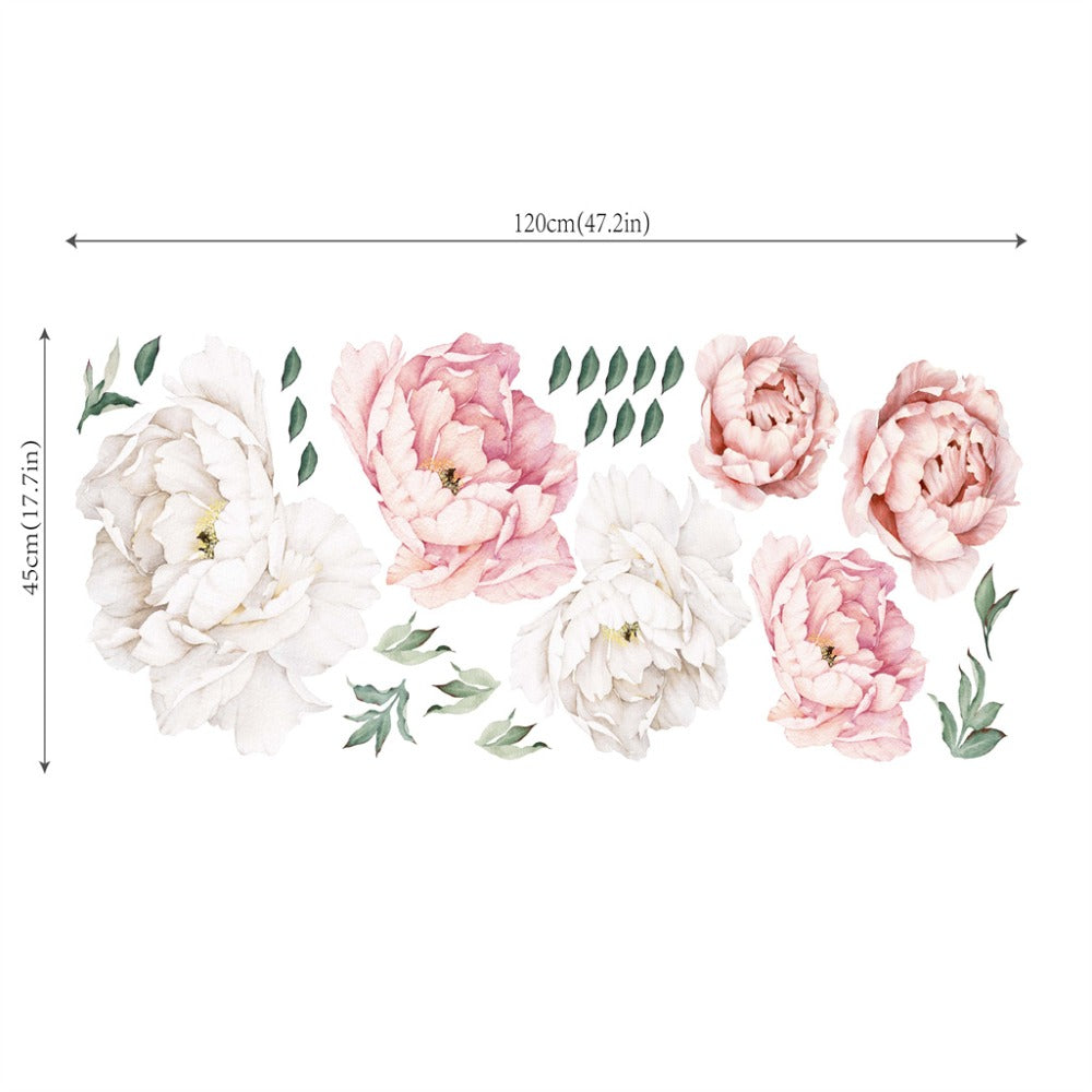 Peony Flower Window Glass Sticker – Anti-Collision Waterproof Decorative Glass Film, European Floral Wall & Window Decal for Home Decor, 17.7 x 47.2 Inches (2 Styles) - product image 11