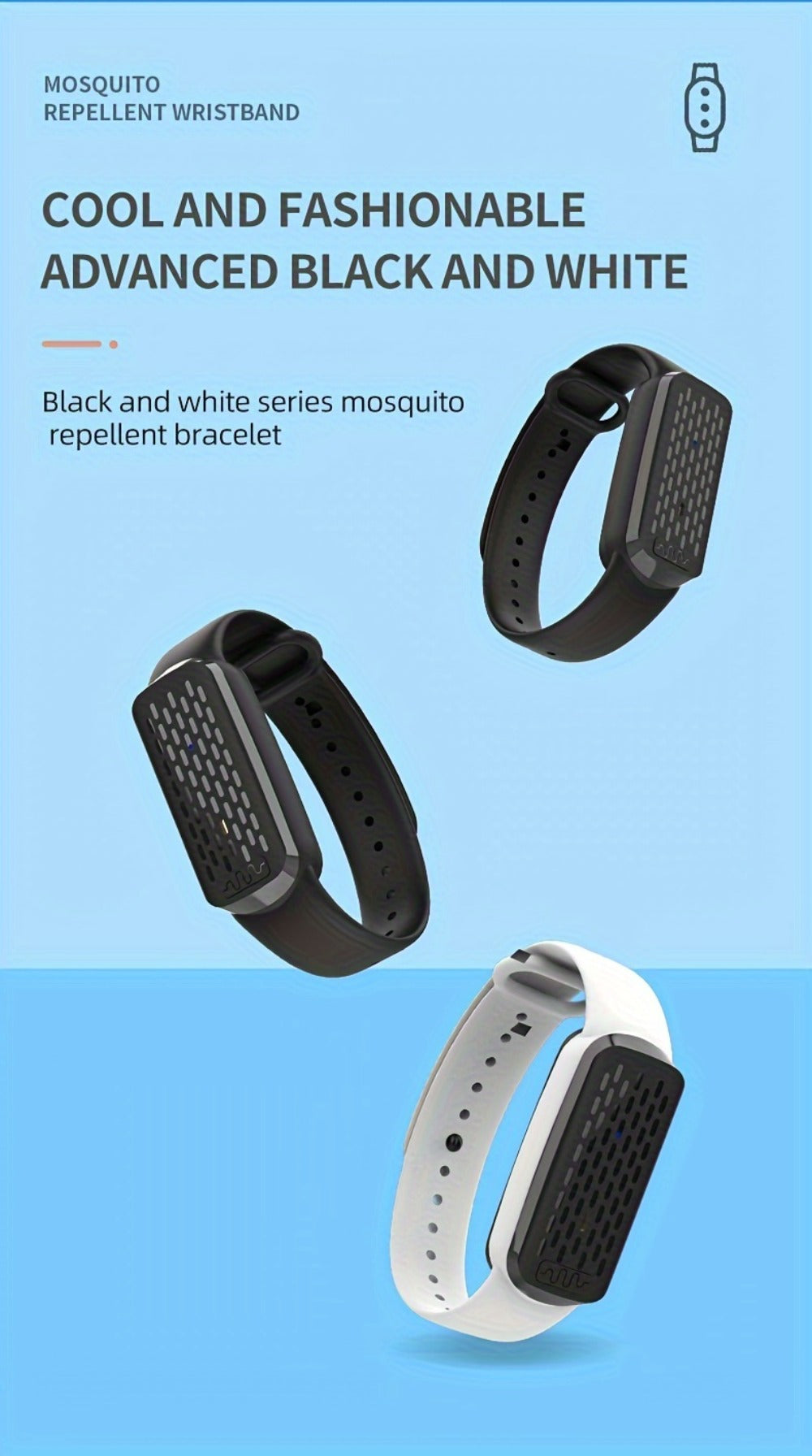 Ultrasonic Mosquito Repellent Bracelet 3-Pack – USB Rechargeable Intelligent Bug Repellent Wristband for Camping, Outdoor, Hiking & Travel, Waterproof Mosquito Control Bracelet for - product image 21
