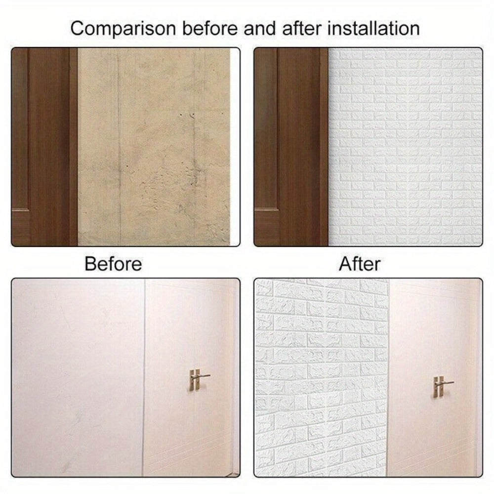 3D Peel and Stick Wood Grain Wallpaper Panels 50/100pcs - Self-Adhesive Waterproof PVC Foam Wall Tiles, Anti-Collision Textured Wall Decor for Bedroom Living Room Kitchen DIY Renov - product image 18