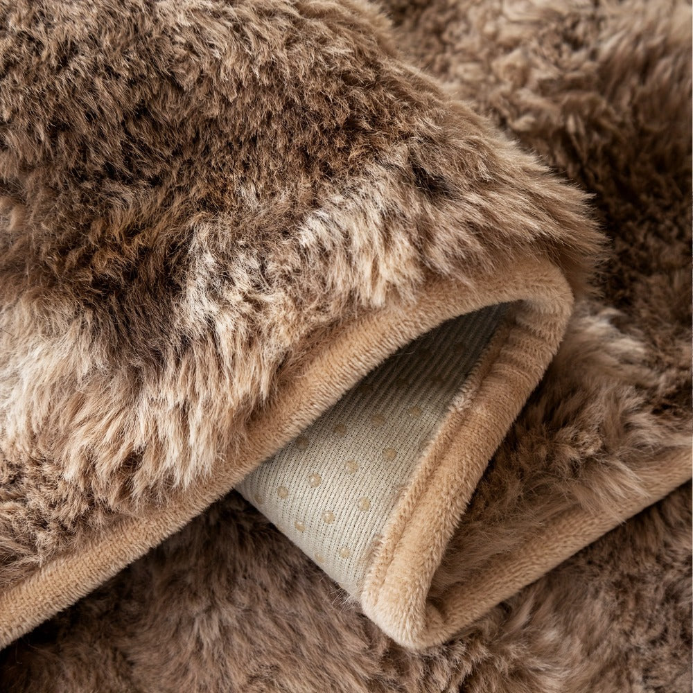 Plush Sofa Cover Faux Lamb Thick Fluffy Couch Slipcover Pet Friendly Machine Washable Gradient Color Polyester Furniture Protector for Armchair Single Double Triple Sofa Living Roo - product image 59