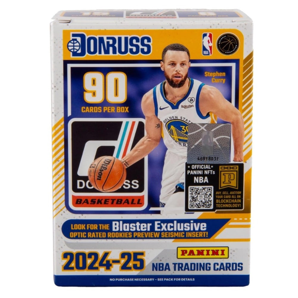 Factory Sealed 6 Packs 90 Cards, Holo Laser Rookies & Inserts, Collector Gift for NBA Fans + 25ct Toploaders – NBA Blaster Box 2024-25 Panini Donruss Basketball