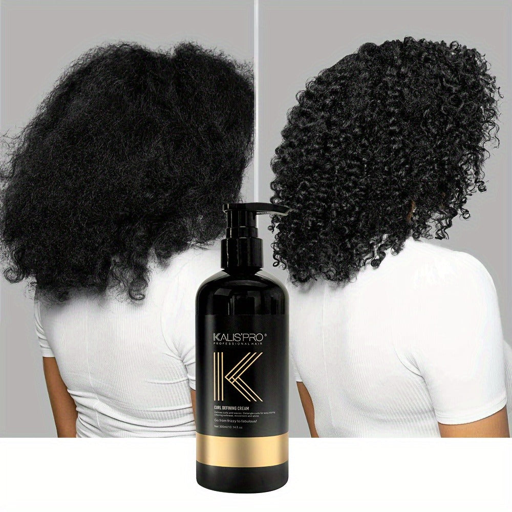 Curl Defining Cream with Detangling Brush Set 10.14 oz — Anti-Frizz Curl Enhancer, Long-Lasting Bouncy Curls, Non-Sticky Lightweight Hold, Salon Quality for Curly Wavy & Coily Hair - product image 2