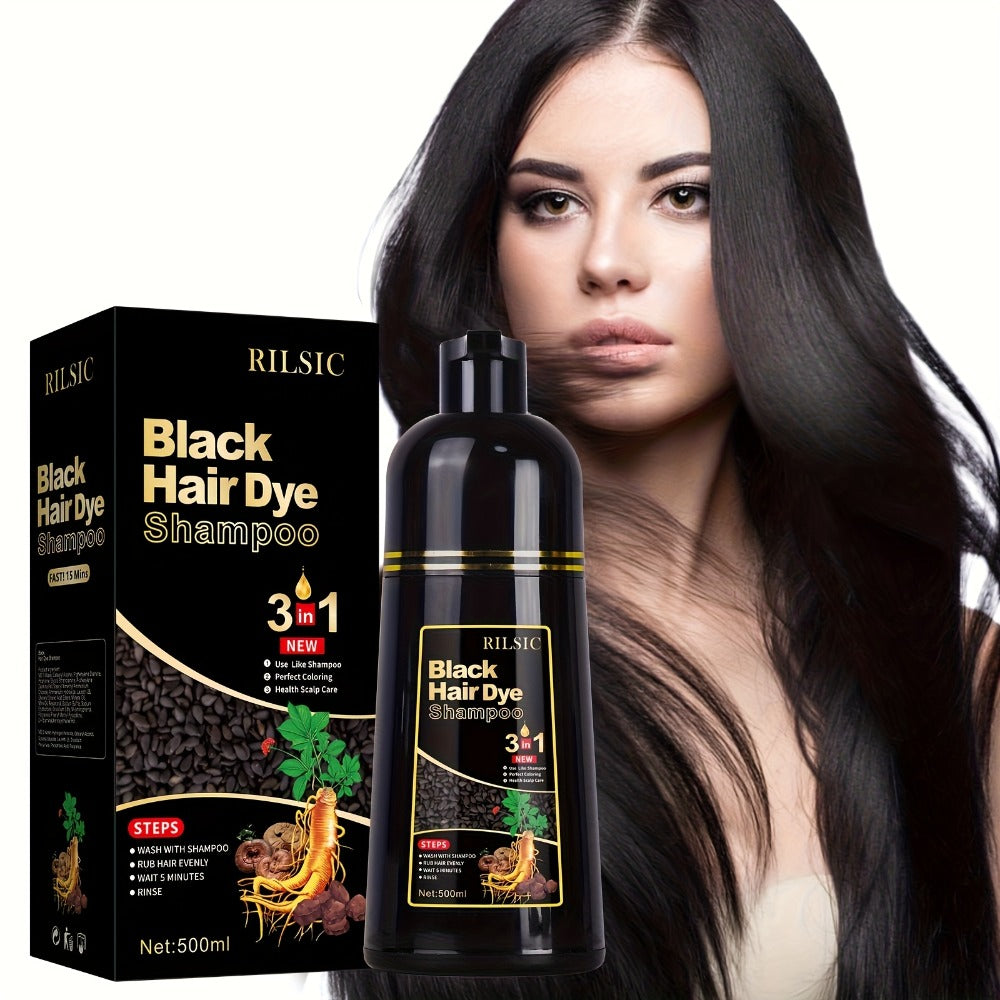 3-in-1 Hair Color & Gray Coverage Shampoo Ammonia-Free Natural Herbal Formula — Colors Covers & Cleanses in Minutes, 30-Day Lasting Color, 16.91oz / 500ml for Men & Women All Hair  - product image 13