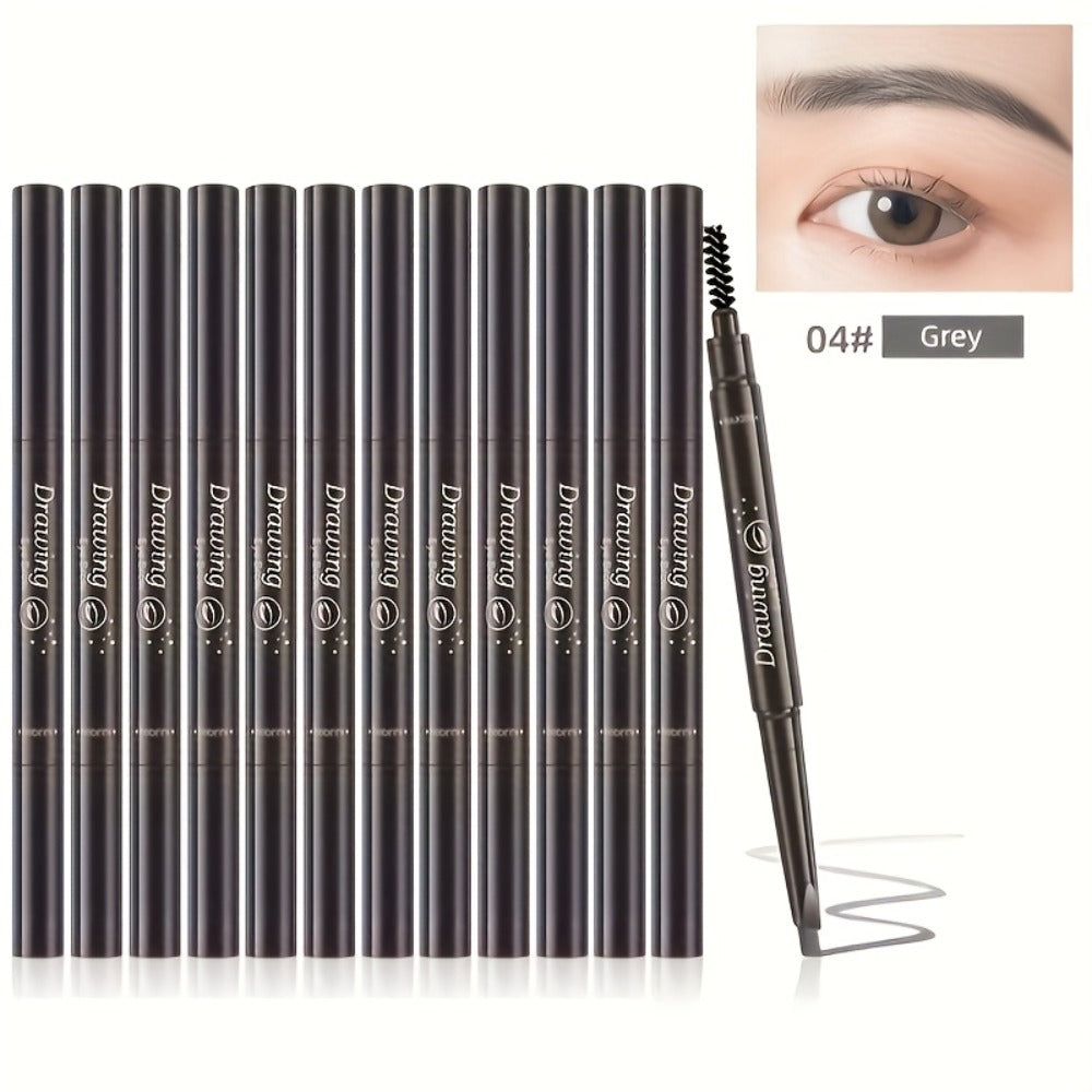 Microblading Brow Pencil 12-Pack Double-Hea1ded Automatic Waterproof Eyebrow Pencil with Spoolie Brush | Hair-Stroke Precision Tip | 4 Shades | Long-Lasting Natural Brow - product image 9