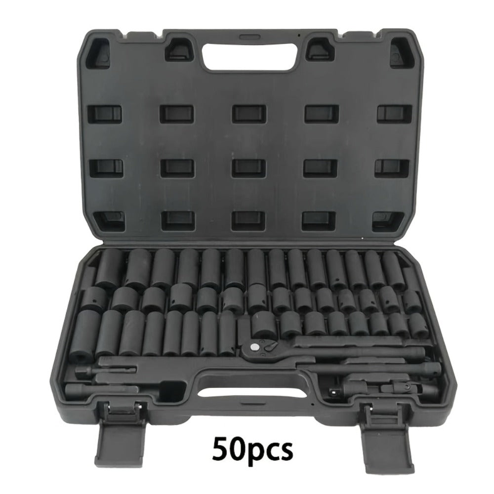 Impact Socket Set 53/54/194/518PCS – 3/8" Drive CR-V Steel | Metric 8-22mm & Imperial 5/16"-3/4" | Complete Socket Kit for Car Repair, DIY & Mechanics | Best Gift for Men - product image 12