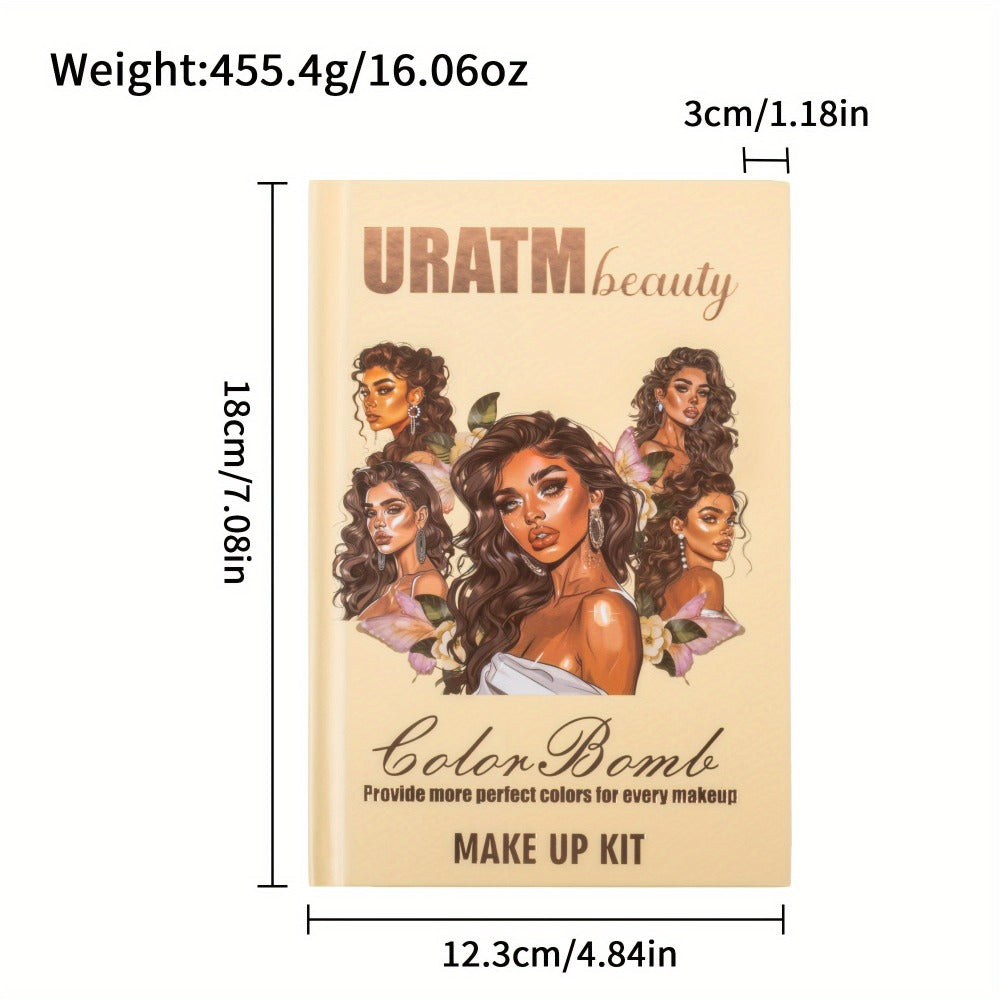 43-Color Eyeshadow Palette Book-Style Folding All-in-One Matte Shimmer Glitter Contour Blush & Highlighter – Multifunctional Makeup Palette for All Skin Tones Everyday & Special Oc - product image 4
