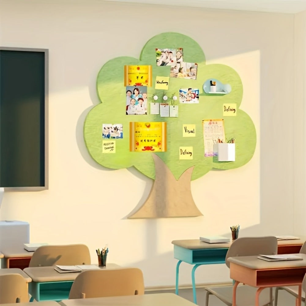 Felt Wall Organizer Tree Shape Memo Board 23.6x23.6 Inch Self-Adhesive - Decorative Felt Board for Home, Office, Kitchen & Bathroom | No Tools Needed Easy Install Wall Decor Bullet - product image 2