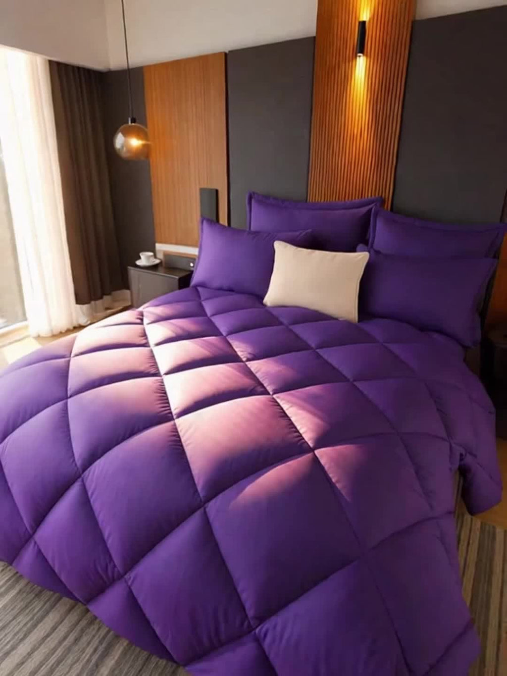 3 pcs Solid-color Diamond-quilted Comforter Set, Easy Clean, Fabric Soft Breathable, Includes 1 Comforter, 1/2 Pillow Shams, Fits All Bed Sizes Matches Various - product image 16