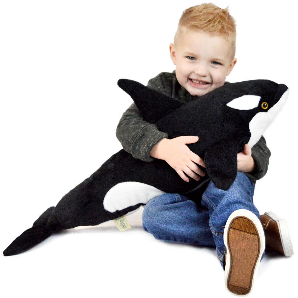 Orca Stuffed Animal 28 Inch Giant Plush Toy - Realistic Killer Whale Plushie Soft Ocean Animal Gift for Kids by Viahart, Octavius The Orca Blackfish - product image 4