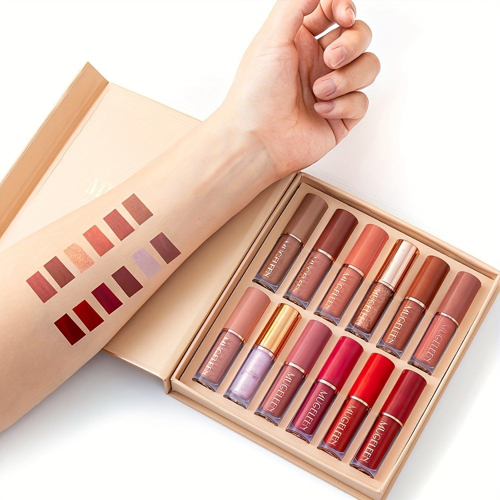 Non-Stick Matte Lip Gloss Set 12 Pcs Non-Fading Long-Lasting Liquid Lipstick Assorted Colors with Wand Applicator – Velvety Bold Lip Color Beauty Gift for Women & Girls Everyday We - product image 2