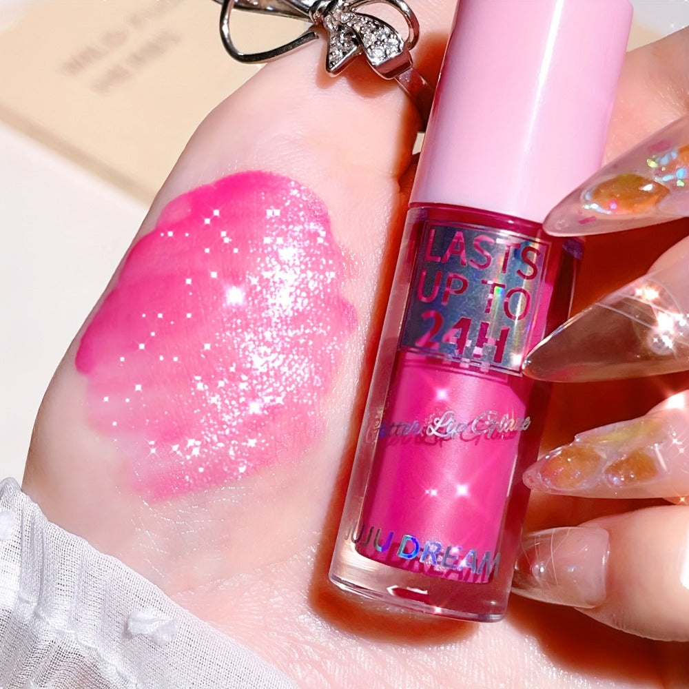 24H Waterproof Glitter Lip Gloss & Lip Stain Set 3PCS – Moisturizing Lip Oil Formula, Long-Lasting Smudge-Proof Glitter Shine in Berry Coral Pink Red Shades for Women All Skin Tone - product image 18